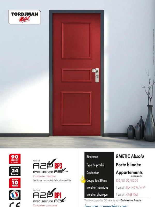 Couverture de la brochure Porte blindée d'appartement