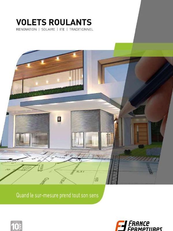 Couverture de la brochure Volets roulants