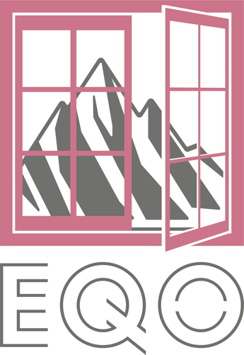 Logo En Quête d'Ouvertures : une fenêtre ouverte sur la montagne